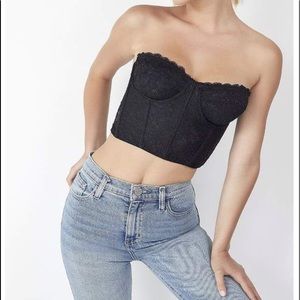 Urban Outfitters Black Lace Night Out Top